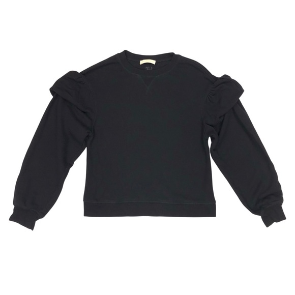 Ulla Johnson Tops - Ulla Johnson Pilar Pullover Sweatshirt Women's Size Medium Black Puff Sleeve